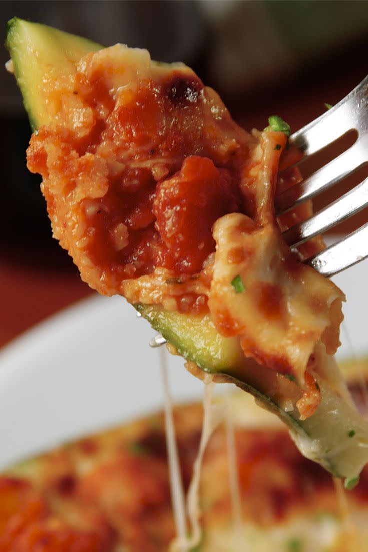 Chicken Parm Stuffed Zucchini