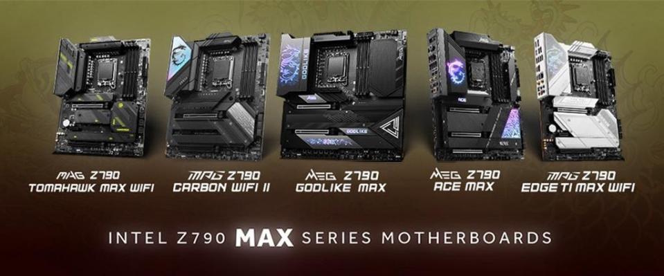 微星MSI Z790 MAX系列主機板搭配最新Intel Core第14代處理器。圖／微星提供
