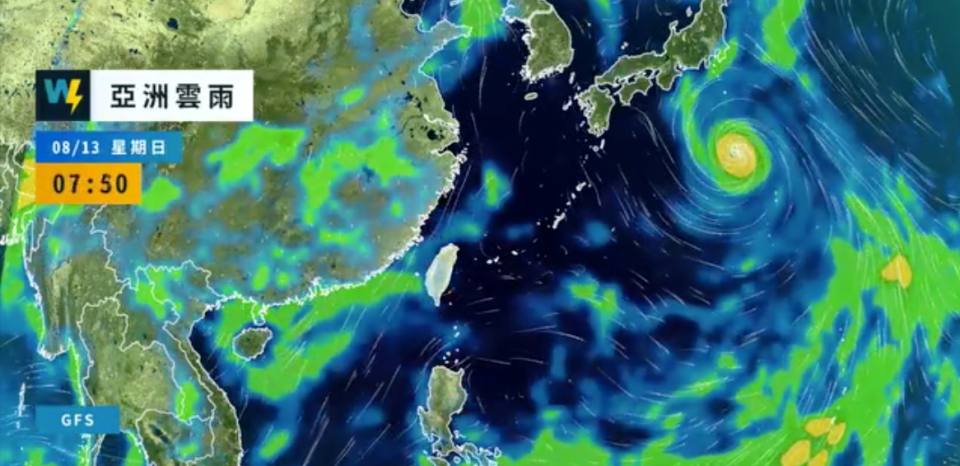 今(13)日午後大台北、東北部地區及其他山區有局部短暫雷陣雨，中午後外出需攜帶雨具。   圖：翻攝自天氣風險公司臉書