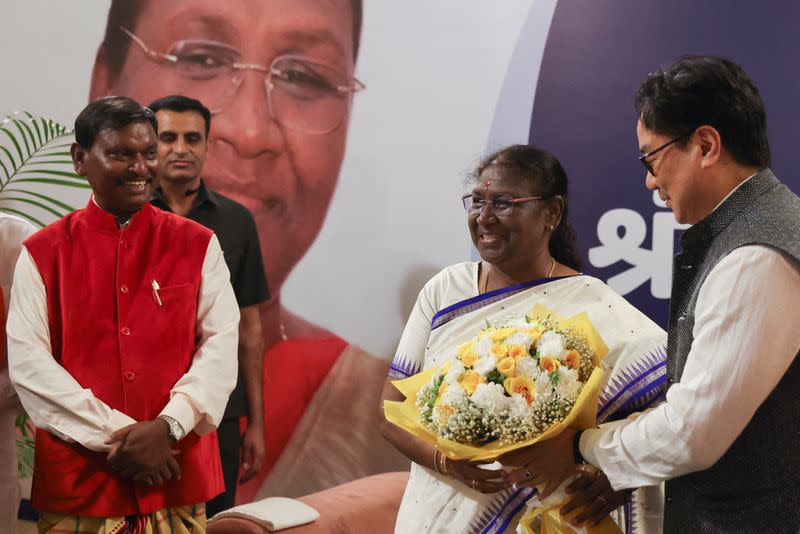 India's first president from the tribal community Droupadi Murmu, in New Delhi