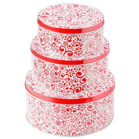 10) Premium Christmas Cookie Tins (Set of 3)