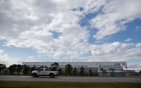 Photo shows part of the Boeing South Carolina Plant while voting started Wednesday whether the plant will be unionized in North Charleston, South Carolina, U.S. February 15, 2017. REUTERS/Randall Hill