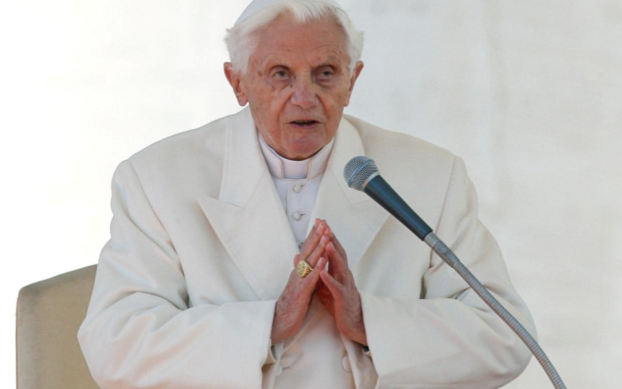 Pope Benedict XVI finishes his last general audience in St Peter's Square at the Vatican February 27, 2013
