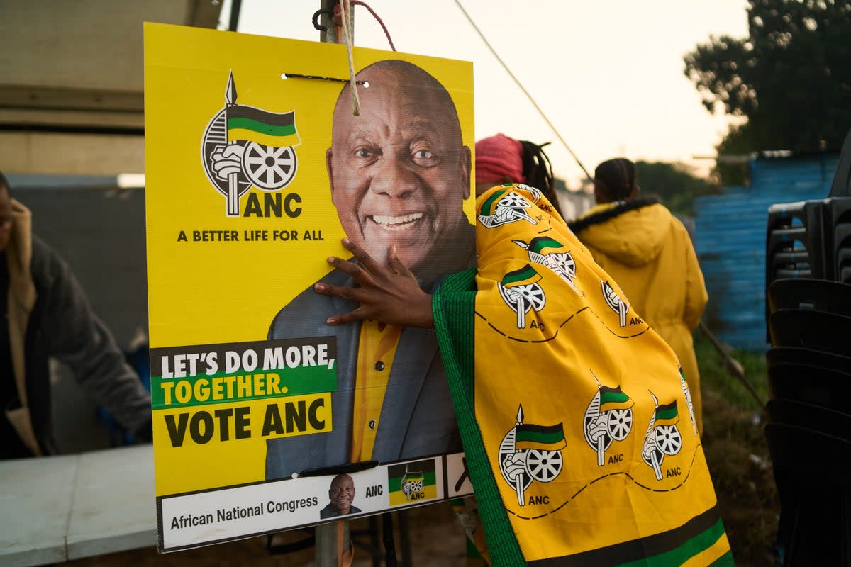 The African National Congress (ANC) party is on course to lose its parliamentary majority in the South African election (AFP via Getty Images)