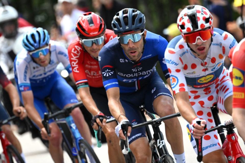 Groupama  FDJ’s Thibault Pinot chased his way into the breakaway