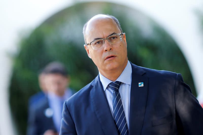 FILE PHOTO: Rio de Janeiro's Governor Wilson Witzel is seen after a meeting with Brazil's President Jair Bolsonaro at the Senate President's home in Brasilia