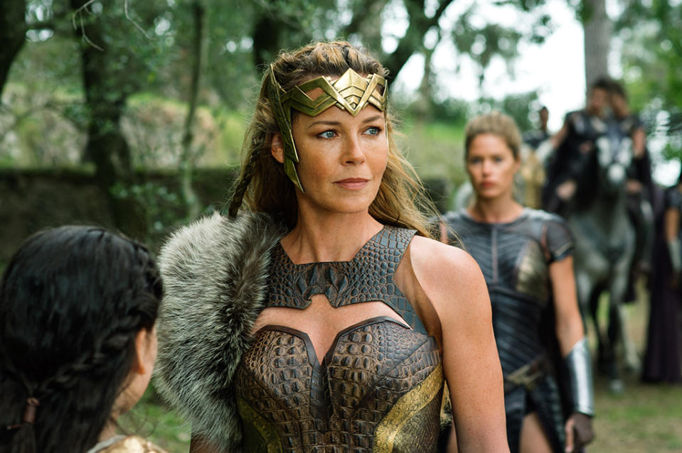 <p>Hippolyta seeks to protect her daughter, a child of Zeus, from the wrath of his war-mongering brother Ares. (Photo: Warner Bros.) </p>