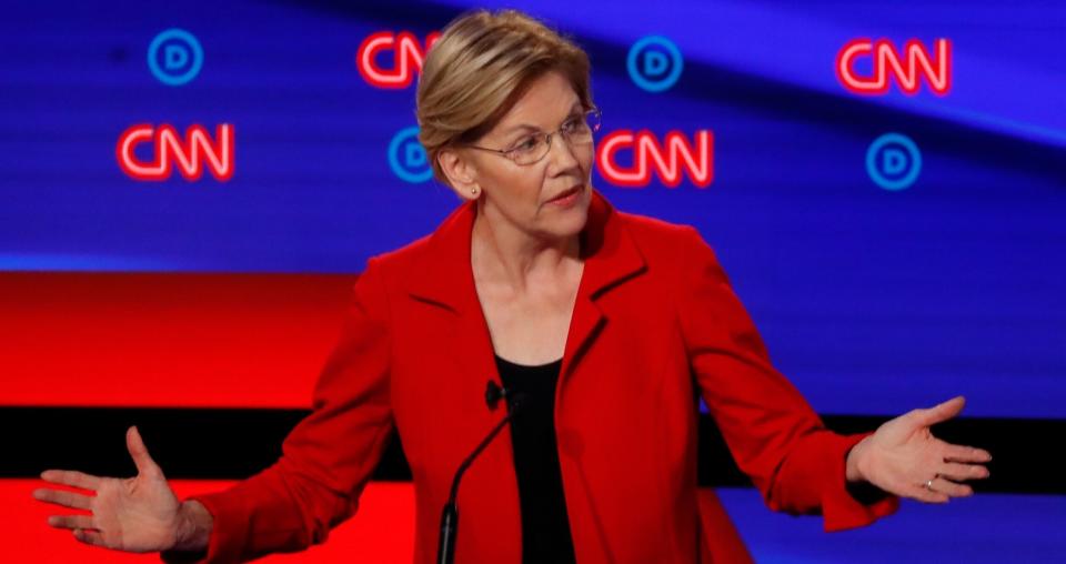 When responding to John Delaney in Tuesday night's debate, did Sen. Elizabeth Warren kill it? (Photo: Paul Sancya/ASSOCIATED PRESS)