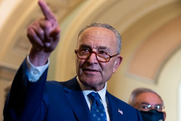 Senate Majority Leader Chuck Schumer (D-N.Y.) has helped President Biden usher through a higher number of judicial confirmations than decades of past presidents. (Photo: Tom Williams via Getty Images)