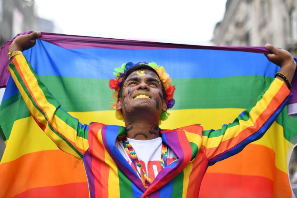 The Pride in London Parade in central London has not been held since the outbreak of the pandemic (Dominic Lipinski/PA) (PA Archive)
