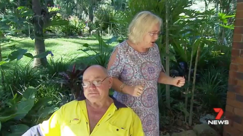 Henry and Sue Spierenburg are traumatised by the violent break-in. Source: 7 News