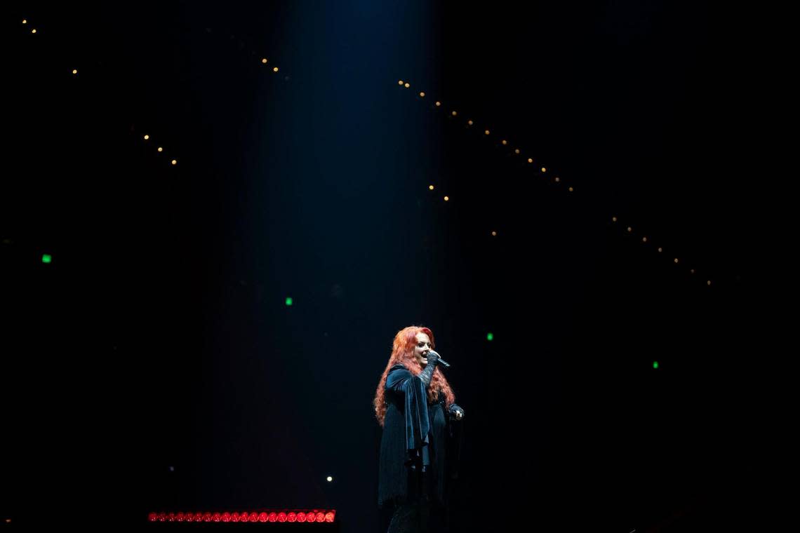 Wynonna Judd performs as The Judds: The Final Tour visits Rupp Arena in Lexington, Ky., on Saturday, Oct. 29, 2022.