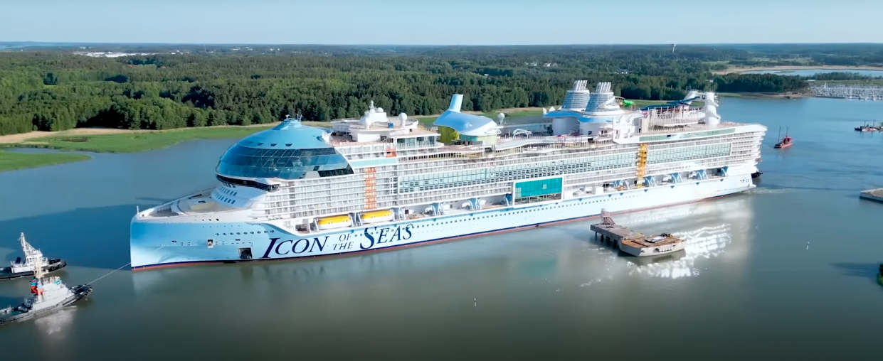The ship is said to have eight 'neighbourhoods' for passengers to enjoy. (Royal Caribbean/YouTube)