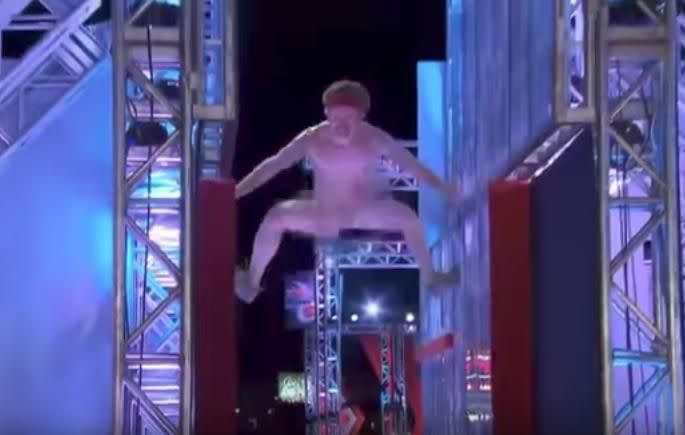 Balls are just flying everywhere! Source: NBC / American Ninja Warrior