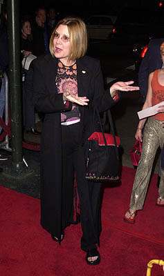 Carrie Fisher at the Hollywood premiere of MGM's Heartbreakers