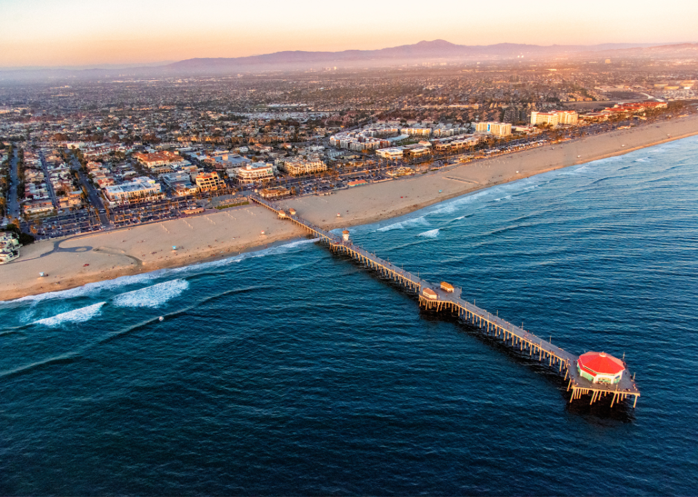 Aerial view of Huntington Park, California.