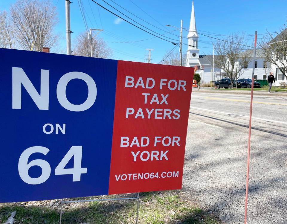 Article 64 in York looks to establish a short-term rental ordinance and there are many signs throughout town urging to vote yes and to vote no.