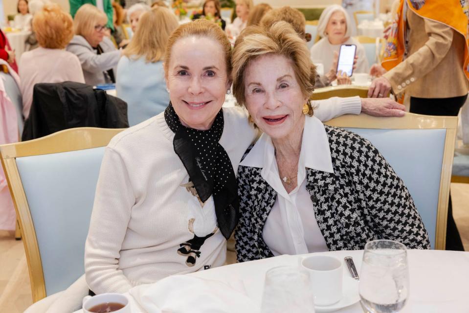 Cynthia Berenson and Marlene Strauss at the MorseLife Literary Society's author breakfast on Jan. 11 at The Colony Hotel in Palm Beach.