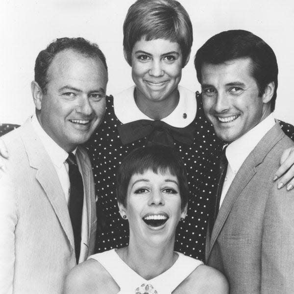 The original cast of "The Carol Burnett Show" featured, clockwise from left, Harvey Korman, Vicki Lawrence, Lyle Waggoner and Carol Burnett.
