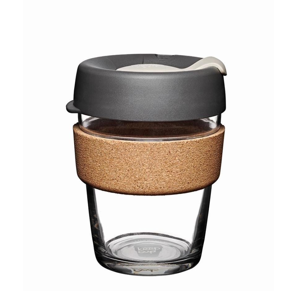 KeepCup Brew Glass Reusable Coffee Cup, 12 oz/Medium, Press