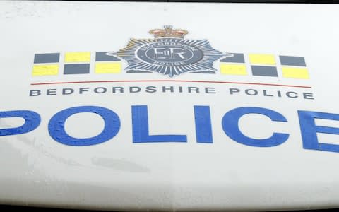 Bedfordshire police authority logo and sign at their headquarters in Kempston, Bedford - Credit: Gavin Fogg/ PA Wire