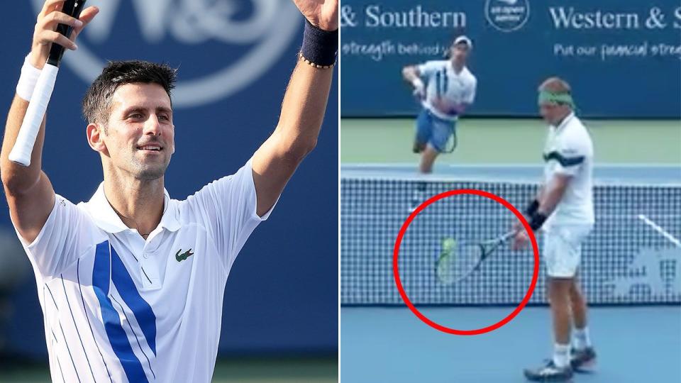 Novak Djokovic hizo una jugada mágica en Nueva York que rara vez ocurre en el tenis. Foto: Getty/Tennis TV