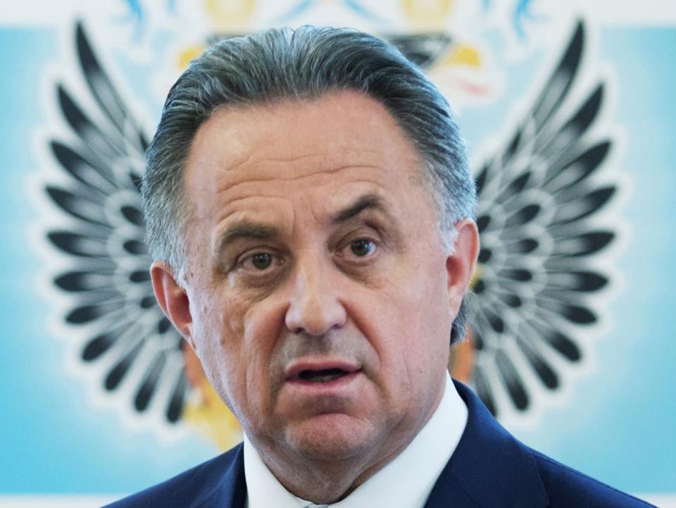 Der russische Sportminister Witali Mutko spricht in Moskau vor Journalisten. (Bild: Alexander Zemlianichenko Jr./AP)