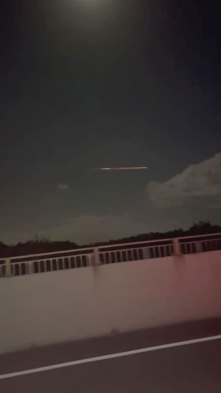 Space junk falling over the Sunshine Coast is seen in Queensland