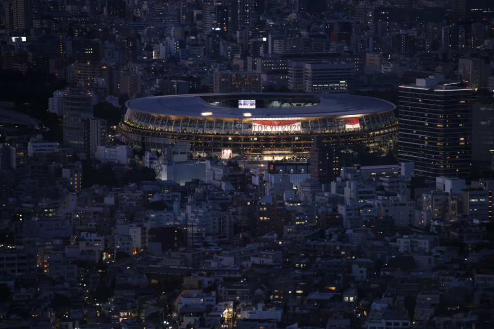 Japan National Stadium, site of the opening and closing ceremonies for the Tokyo Olympic Games.