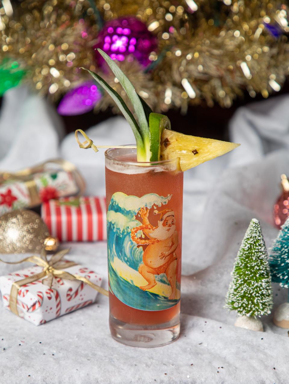 The Jingle Bird cocktail at the pop-up Sippin' Santa at North of Bourbon in Germantown.