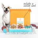 <p><strong>Sugarwish</strong></p><p>sugarwish.com</p><p><strong>$45.00</strong></p><p>Choose from six, eight, 12 or 24 varieties of treats and toys in this <strong>fully customizable dog delivery box</strong>. Pick your flavors and styles (including apparel and toys) to ensure your dog loves every one. It's a little pricier than some other options, but you get more for your buck.</p>