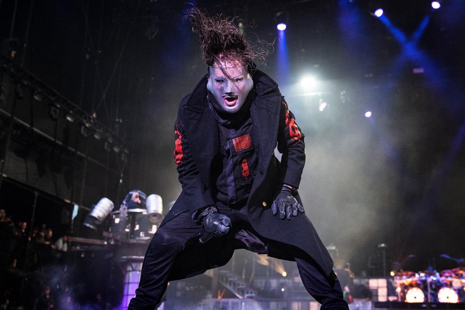 Corey Taylor of Slipknot performs onstage on day 2 of Download Festival 2019 at Donington Park on June 15, 2019 in Castle Donington, England.