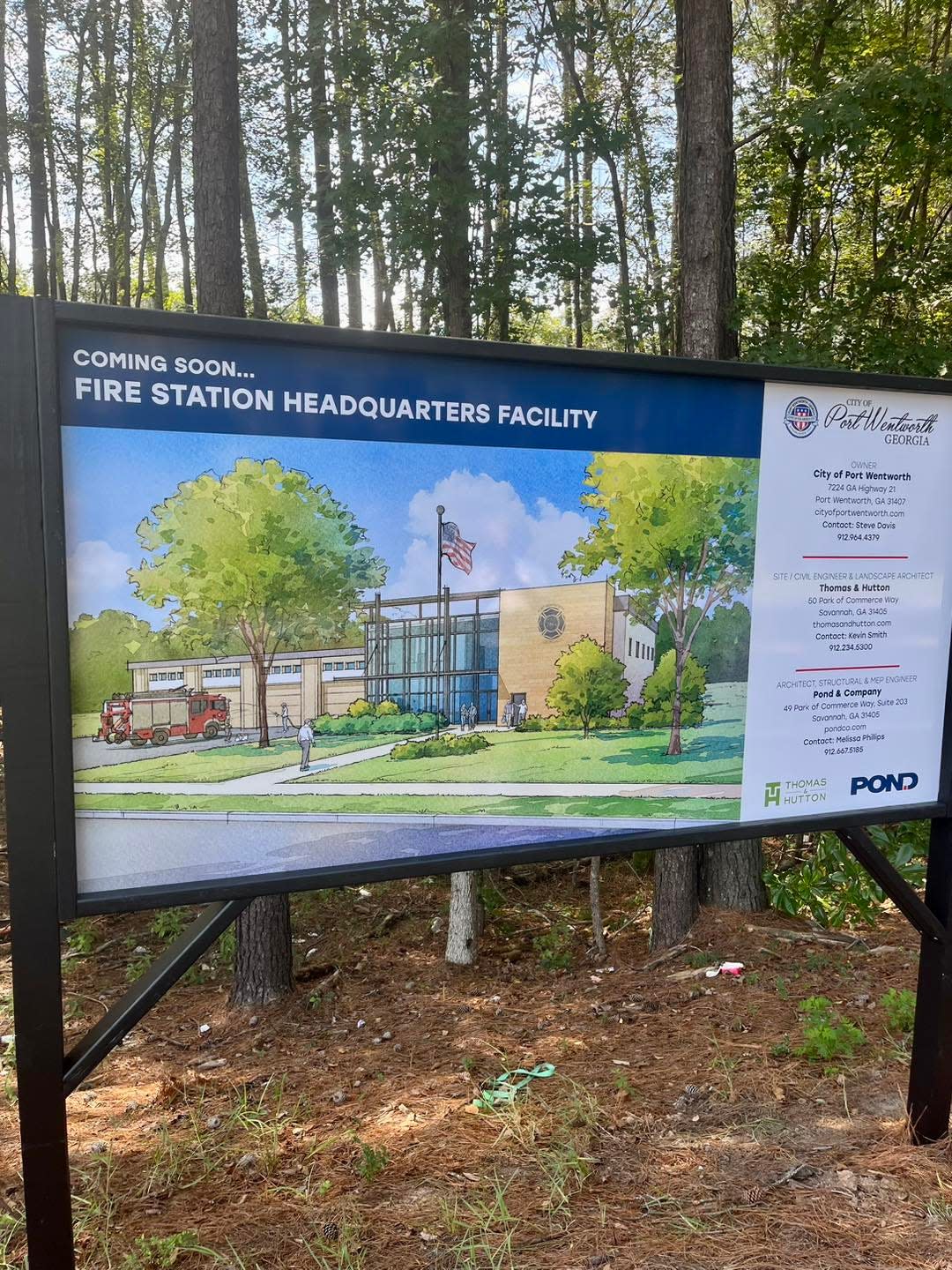 Port Wentworth clears land for new fire station.