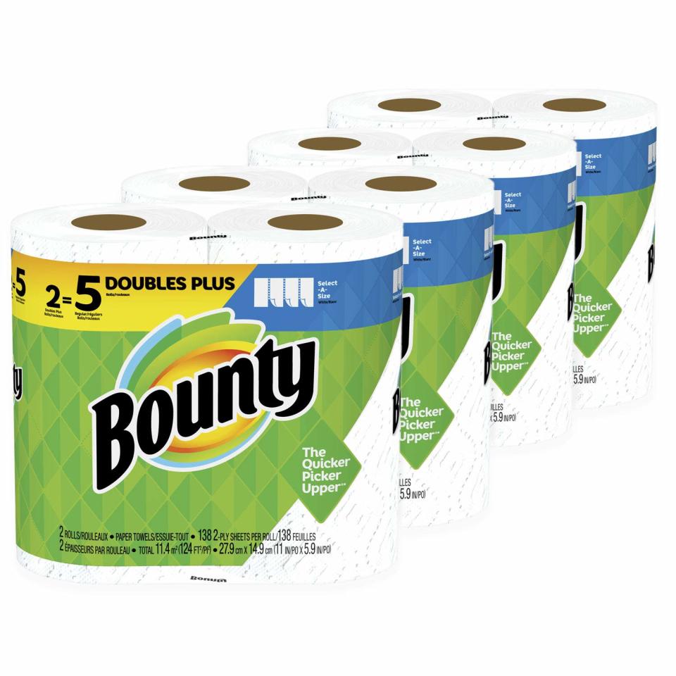 Bounty, 8 Rolls. (Photo: Amazon)