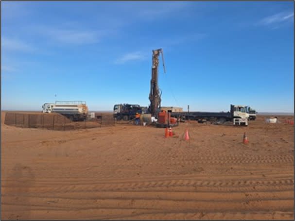 Drilling Water Monitoring Hole at ZUK Basin