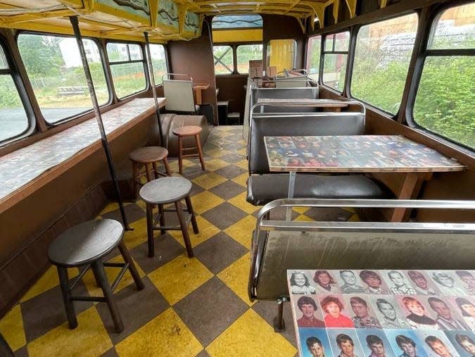 The bus used to be a famous food truck in Portland called the Grilled Cheese Grill.
