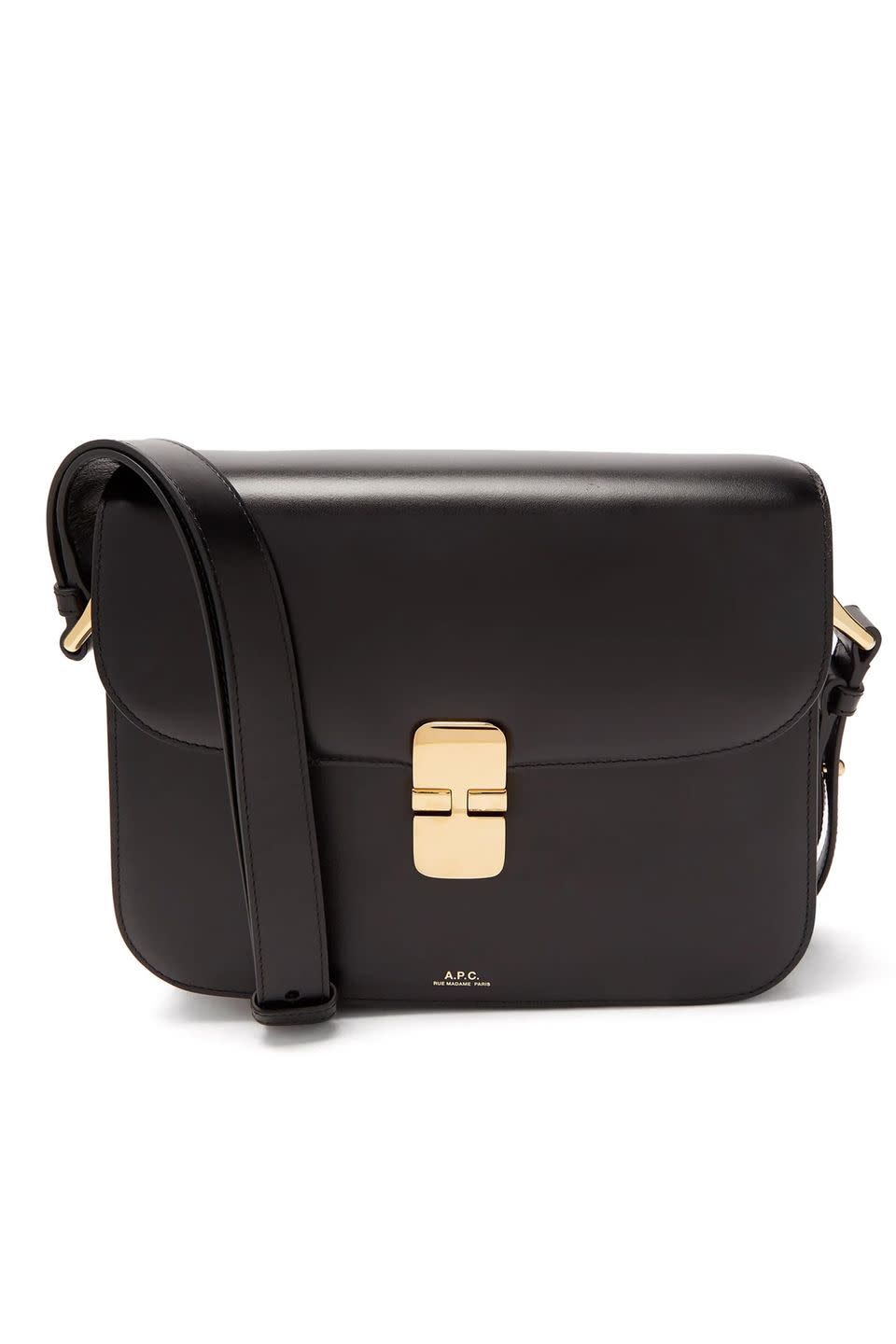 <p><a class="link " href="https://www.matchesfashion.com/products/A-P-C--Grace-large-smooth-leather-cross-body-bag-1385096" rel="nofollow noopener" target="_blank" data-ylk="slk:SHOP NOW;elm:context_link;itc:0;sec:content-canvas">SHOP NOW</a></p><p>When it comes to affordable designer handbags, APC is a great name to know. The label's <a href="https://www.matchesfashion.com/products/A-P-C--Half-Moon-mini-smooth-leather-cross-body-bag-1294073" rel="nofollow noopener" target="_blank" data-ylk="slk:Half Moon bag;elm:context_link;itc:0;sec:content-canvas" class="link ">Half Moon bag</a> is a real classic, but we also love this Grace style, which is perfect for day-to-day use.</p><p>Leather bag, £660, APC at <a href="https://www.matchesfashion.com/products/A-P-C--Grace-large-smooth-leather-cross-body-bag-1385096" rel="nofollow noopener" target="_blank" data-ylk="slk:Matches Fashion;elm:context_link;itc:0;sec:content-canvas" class="link ">Matches Fashion</a></p>