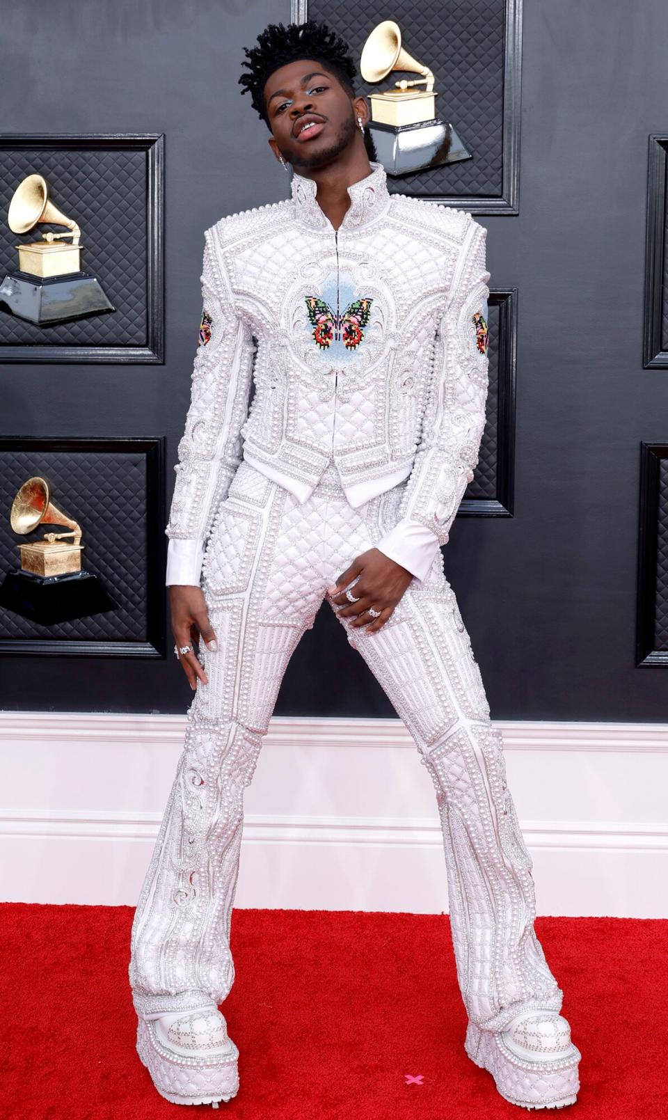 Lil Nas X attends the 64th Annual GRAMMY Awards at MGM Grand Garden Arena on April 03, 2022 in Las Vegas, Nevada