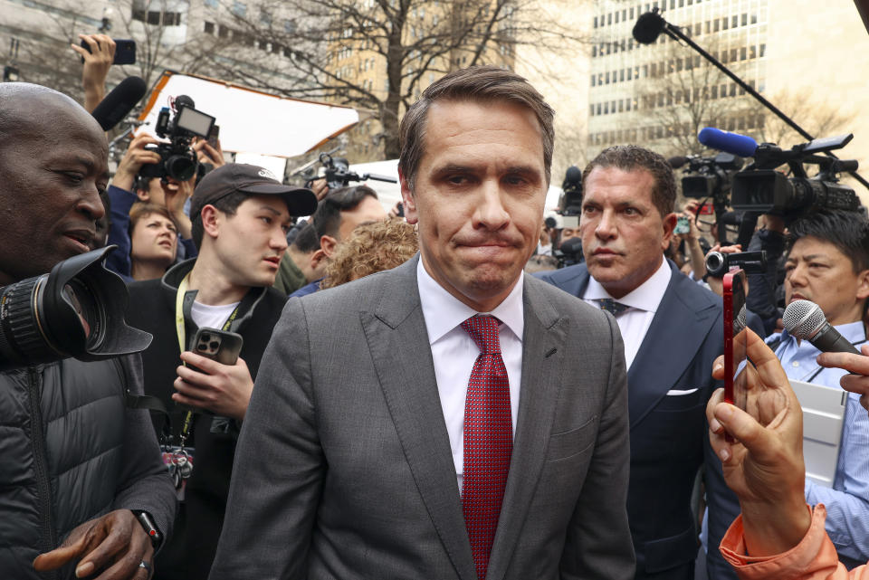 Todd Blanche, defense attorney for former President Donald Trump, leaves Manhattan criminal court, Tuesday, April 4, 2023, in New York. Trump appeared in a New York City courtroom on charges related to falsifying business records in a hush money investigation, the first president ever to be charged with a crime. (AP Photo/Yuki Iwamura)