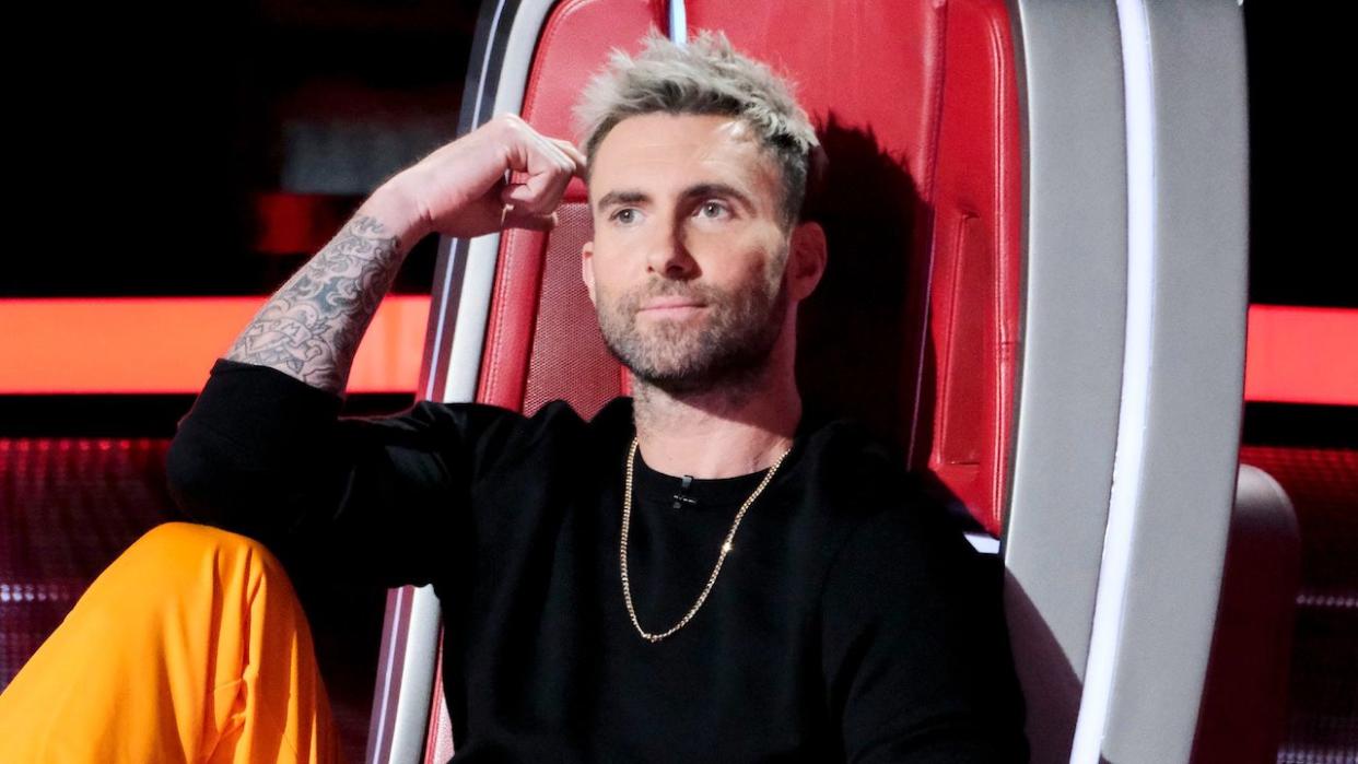  Adam Levine as a coach on The Voice. 