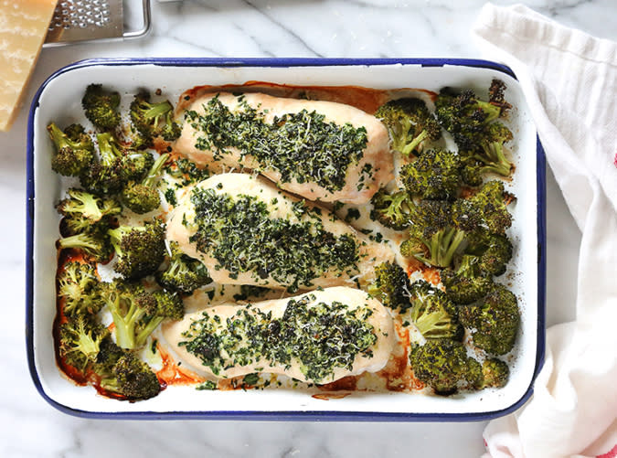 One-Pan Parmesan-Crusted Chicken with Broccoli