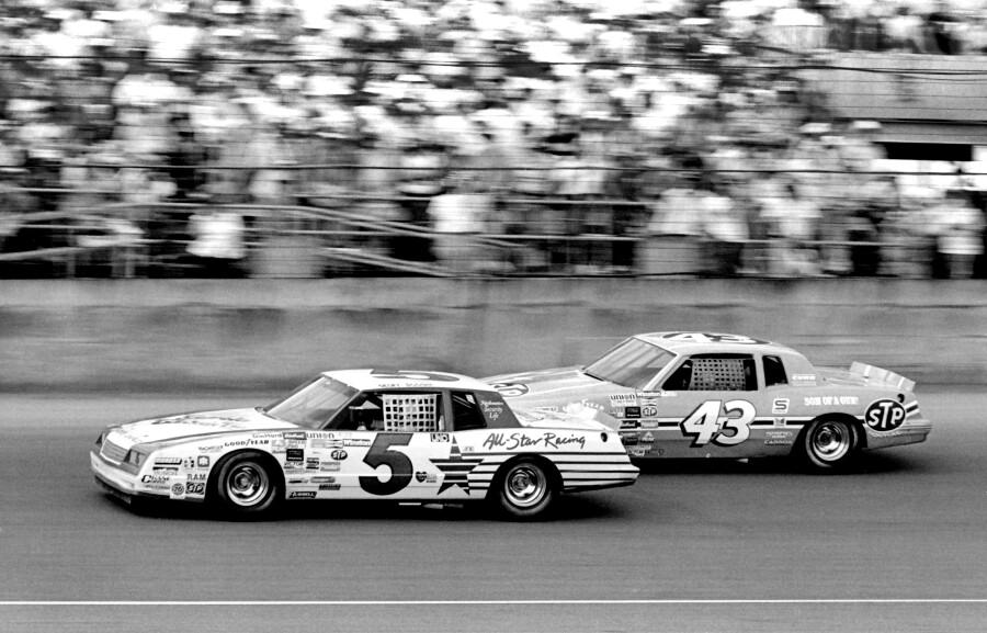 NASCAR drivers Geoff Bodine and Richard Petty