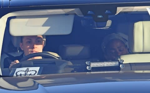 Meghan Markle's mother, Doria Ragland, is driven to the evening reception - Credit: Steve Finn for The Telegraph 