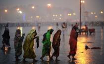 <p>Indian Hindu Devotees arrive to take a holy bath and perform rituals at the Gangasagar Island, some 150 kms south of Kolkata, on January 14, 2016. More than 500,000 Hindu pilgrims and sadhus – holy men – are expected to gather at the confluence of the River Ganges and the Bay of Bengal during the Gangasagar Mela to take a ‘holy dip’ in the ocean on the occasion of Makar Sankranti, a holy day of the Hindu calendar considered to be of great religious significance in Hindu mythology. </p>