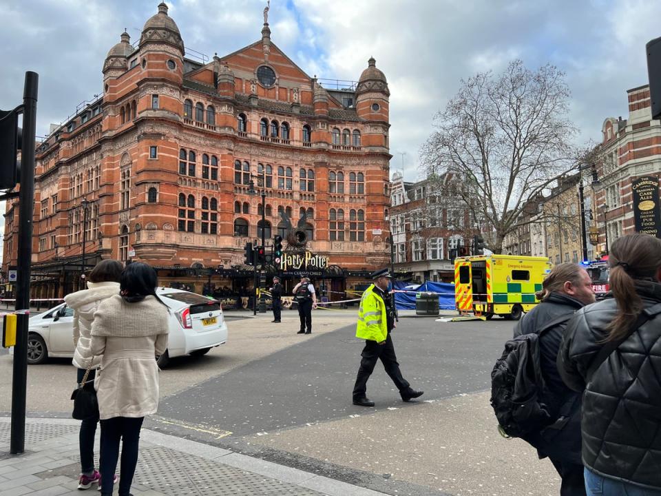 Police say the man was working on a telescopic urinal at the location, close to The Palace Theatre (Getty Images)