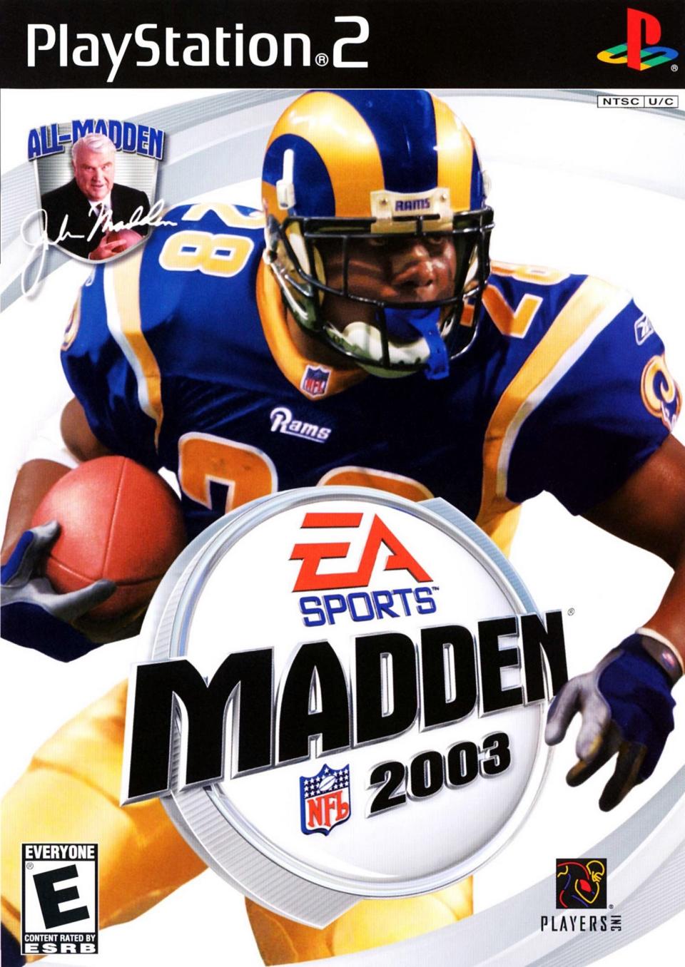 Madden 2003 cover (via EA Sports/Sony)