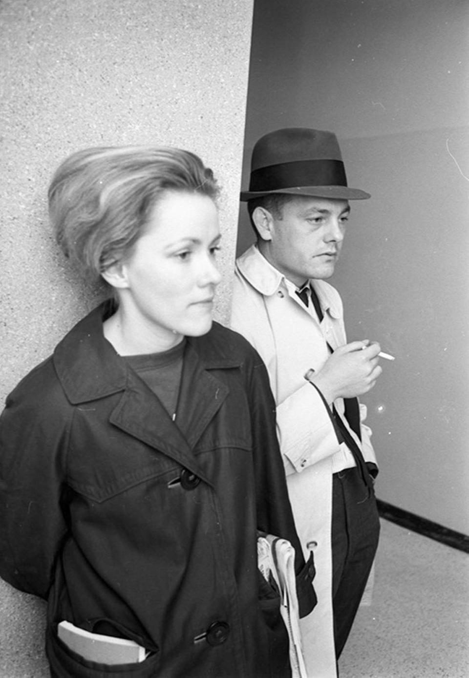 Bob Schieffer, news reporter for Fort Worth Star-Telegram (right), waits for news regarding events of Pres. Kennedy’s assassination on November 25, 1963.