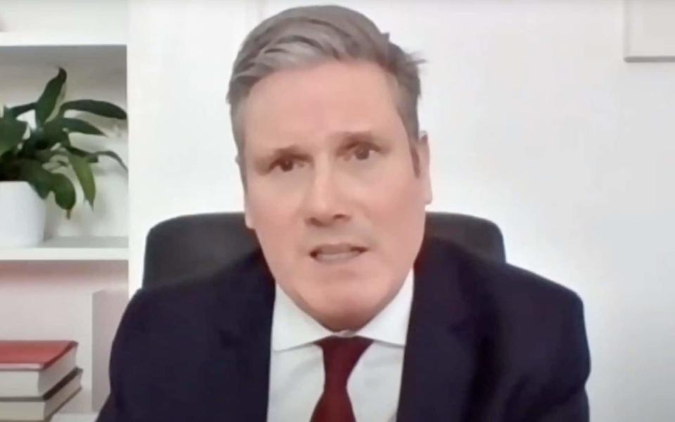 Sir Keir Starmer appearing remotely at PMQs because he is self isolating