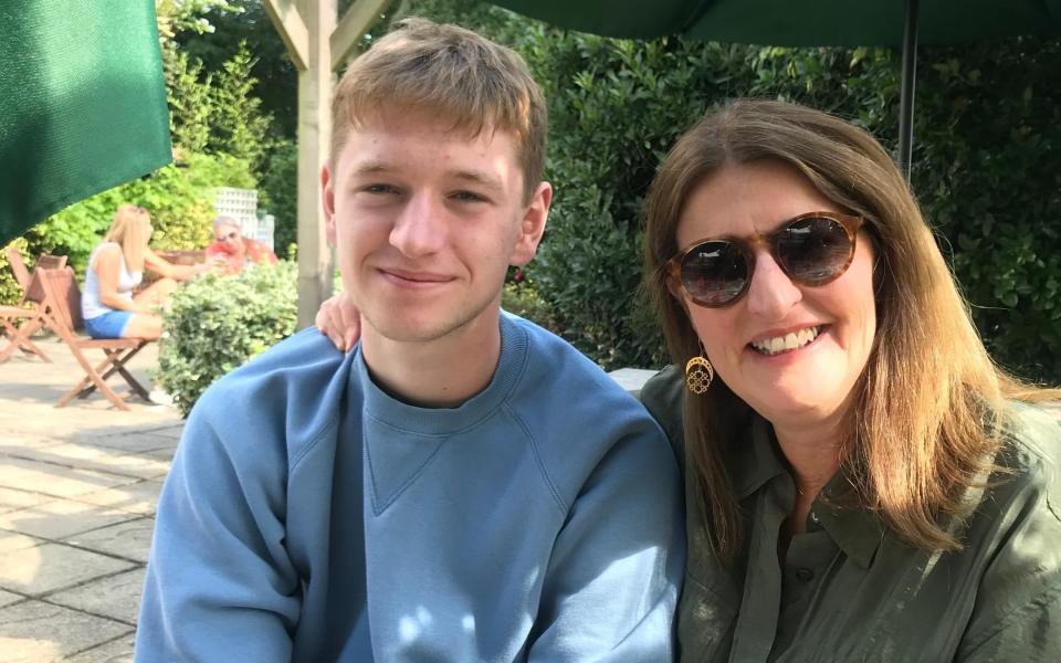 17-year-old Fred Rigby with his mum Kath  - Kath Brown 