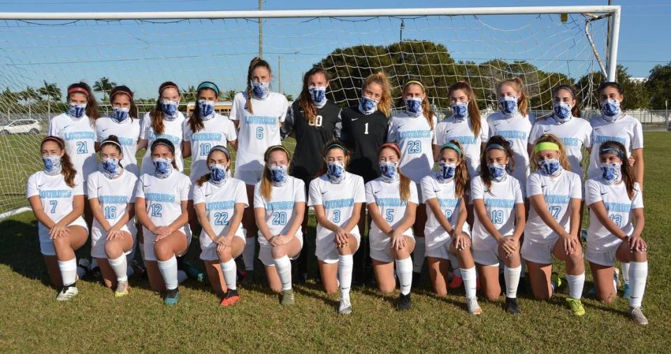 Lourdes girls’ soccer team won a district title.